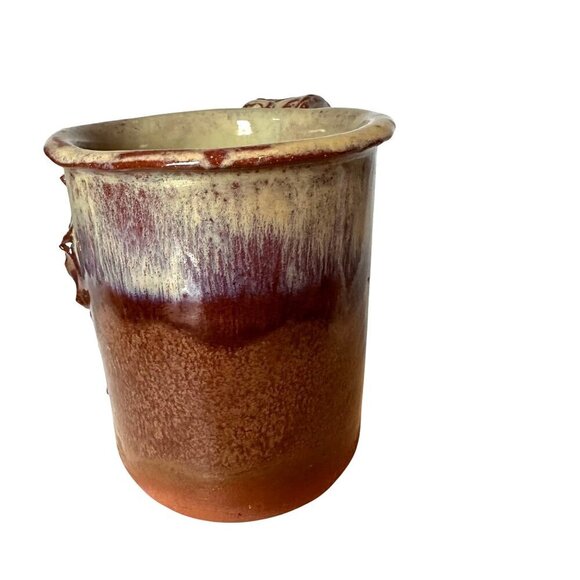 Spirit Song Studio Mug Redware Drip Glaze Cross Earthenware Mississippi 12 oz - Picture 5 of 16